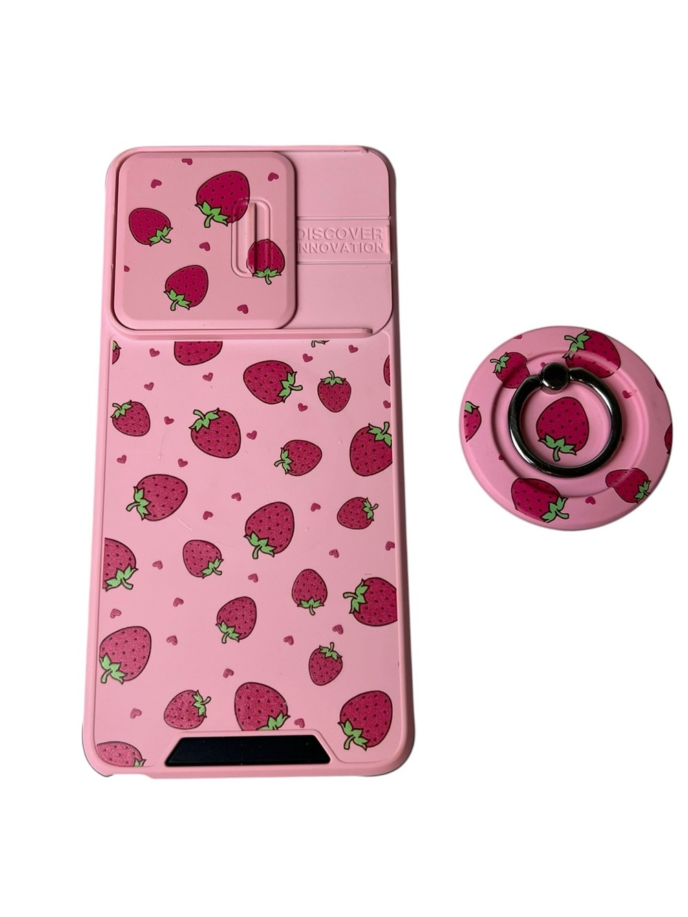 MagSafe Strawberry Printed Phone Case & Magnetic Stand for a Moto-G-Stylus 2025